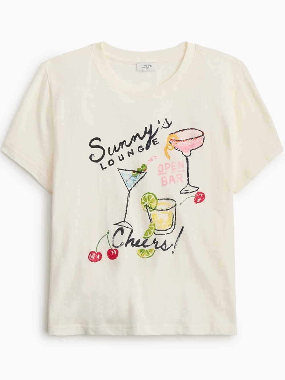 NWT J.Crew Factory "Sunny's lounge" Graphic Tee